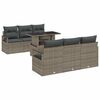 vidaXL Conjunto de Sof&aacute; de Jardim 7 unid. 6-N&uacute;mero de lugares Cinzeto