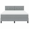 vidaXL Cama Box com colch&atilde;o Cinzento-claro 160 x 200 cm tecido