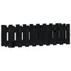 vidaXL Canteiro elevado c/ design cerca 100x30x30cm pinho maci&ccedil;o preto