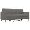 vidaXL Sof&aacute; de 3 lugares com apoio de p&eacute;s 180 cm tecido cinza-escuro
