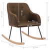 vidaXL Cadeira de baloi&ccedil;o tecido castanho