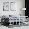 vidaXL Estrutura de cama com cabeceira e p&eacute;s 200x200 cm metal branco