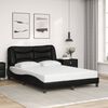 vidaXL Estrutura de cama sem colch&atilde;o Hvar 140x200 cm couro artificial preto