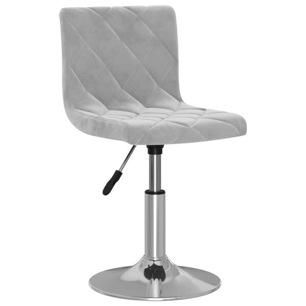 vidaXL Cadeiras de jantar girat&oacute;rias 2 pcs veludo cinzento-claro