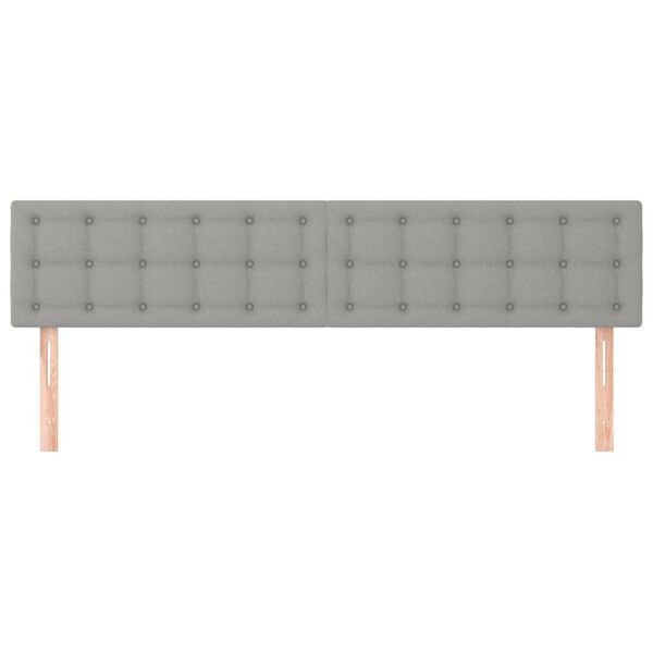 vidaXL Cabeceiras cinzento-claro 180x5x78/88 cm tecido