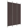 vidaXL Biombo/divis&oacute;ria com 3 pain&eacute;is 150x220 cm tecido castanho
