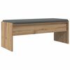 vidaXL Banco de Hall com almofada Carvalho Artesanal 103 x 38 x 40 cm
