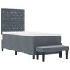 vidaXL Cama Box com colch&atilde;o Cinzento escuro 80 x 200 cm Veludo