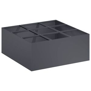 vidaXL Vaso de Jardim Antracite 100 x 100 x 20 cm A&ccedil;o laminado a frio