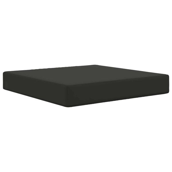 vidaXL Almofada para Sof&aacute; Externo Preto 60 x 60 x 8 cm Poli&eacute;ster