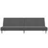vidaXL Sof&aacute;-cama de 2 lugares com apoio de p&eacute;s tecido cinzento-claro
