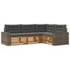 vidaXL Conjunto de Sof&aacute;s para Exterior 4 pcs Natural e Antracite