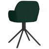 vidaXL Cadeiras de jantar giratorias 2 pcs veludo verde-escuro