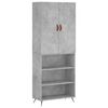 vidaXL Arm&aacute;rio alto 69,5x34x180 cm derivados de madeira cinza cimento