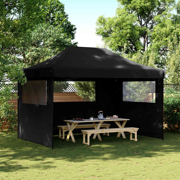vidaXL Tenda de Festa Preto 279 x 410 x 315 cm Tecido Oxford