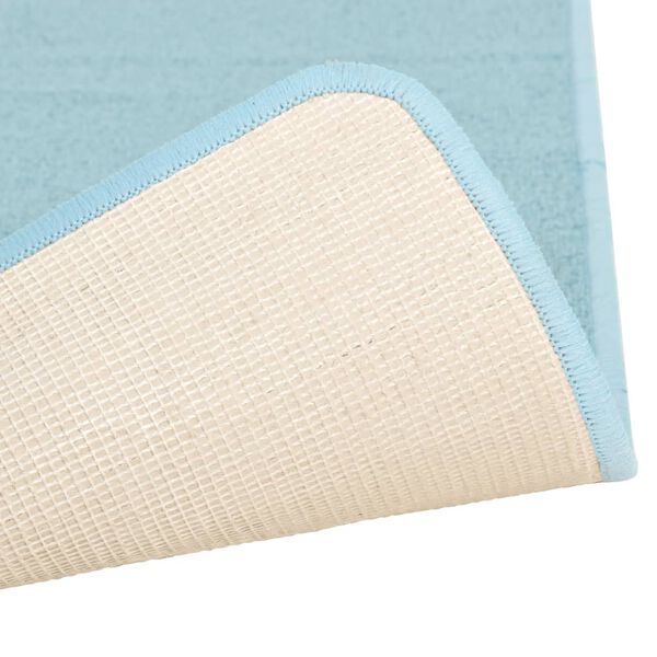 vidaXL Tapetes de quarto shaggy pelo alto 3 pcs turquesa