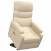 vidaXL Poltrona elevat&oacute;ria tecido cor creme
