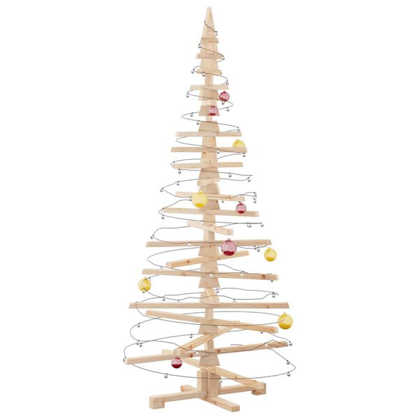 vidaXL &Aacute;rvore de Natal decorativa 180 cm madeira de pinho maci&ccedil;a