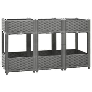vidaXL Canteiro elevado 120x40x71 cm polipropileno