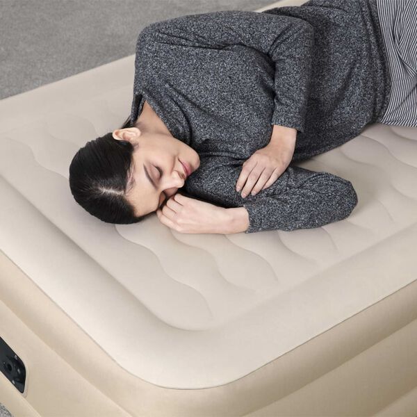 Bestway Colchão insuflável com bomba CA embutida Twin