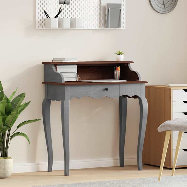 vidaXL Secret&aacute;ria madeira de mogno maci&ccedil;a 80x40x92 cm