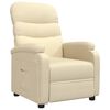 vidaXL Poltrona reclin&aacute;vel tecido cor creme