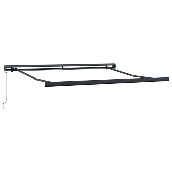 vidaXL Toldo Retr&aacute;til Vermelho e Branco 300 x 250 cm Tecido e Metal