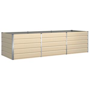 vidaXL Floreira Ivory 290 x 100 x 75 cm A&ccedil;o Galvanizado