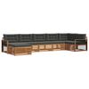 vidaXL Conjunto de Sof&aacute;s para Exterior 7 unid. Natural e Antracite