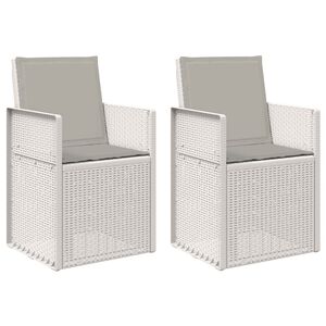 vidaXL Cadeiras de Jantar para Jardim 2 unid. Branco e Cinzento-Claro