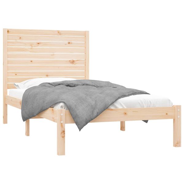 vidaXL Estrutura de cama 90x200 cm madeira maciça