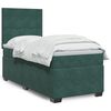 vidaXL Cama com molas/colch&atilde;o 90x200 cm veludo verde-escuro