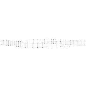 vidaXL Gaiola p/ animais de 52 pain&eacute;is c/porta 455x455x35 cm a&ccedil;o preto