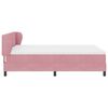 vidaXL Cama Box com colch&atilde;o com cabeceira Rosa 140 x 200 cm Veludo
