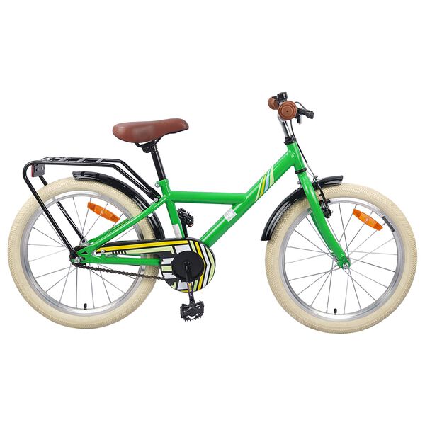 vidaXL Bicicleta Infantil 18 Polegadas para 5-7 anos Verde