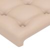 vidaXL Cabeceira cama abas couro artificial 203x23x78/88 cm cappuccino