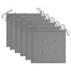 vidaXL Cadeiras de jardim empih&aacute;veis c/ almofad&otilde;es 6 pcs teca maci&ccedil;a
