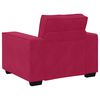 vidaXL Poltrona 100x78x84 cm veludo vermelho-tinto