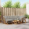 vidaXL Conjunto de Sof&aacute;s para Exterior 7 pcs Cinza Natural e Claro