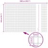 vidaXL Cerca Euro Cinzeto 1.4 x 10 m Ferro revestido de PVC