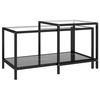 vidaXL Mesas de centro 2 pcs vidro temperado preto