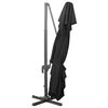 vidaXL Guarda-sol de jardim cantilever com tampo duplo preto 400x300 cm