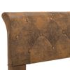 vidaXL Estrutura de cama 120x200 cm camurça artificial castanho