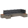 vidaXL Conjunto de Sof&aacute; de Jardim 7 pcs Cinzeto Rattan Sint&eacute;tico