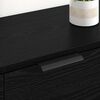 vidaXL Aparadores com gaveta 2 pcs Carvalho Preto 60 x 30 x 70 cm