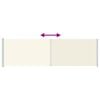 vidaXL Toldo lateral retrátil de pátio 180x600 cm cor creme