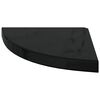 vidaXL Prateleiras canto suspensas 2 pcs 35x35x3,8cm MDF preto brilh.