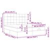 vidaXL Estrutura cama otomana colchões 180x200cm veludo cinzento claro