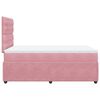 vidaXL Cama boxspring com colch&atilde;o 120x190 cm veludo rosa
