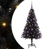 vidaXL &Aacute;rvore de Natal com 150 LEDs com suporte Preto 150 cm PVC